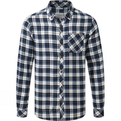 Camisa Craghoppers Kearney Check Hombre Azul Oscuro Marino - Chile GAF872341